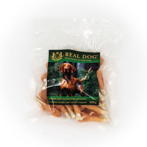 RD-119 REAL DOG SNACKS Vištienos kulšelė ant kalcio kauliuko 500g paveikslėlis