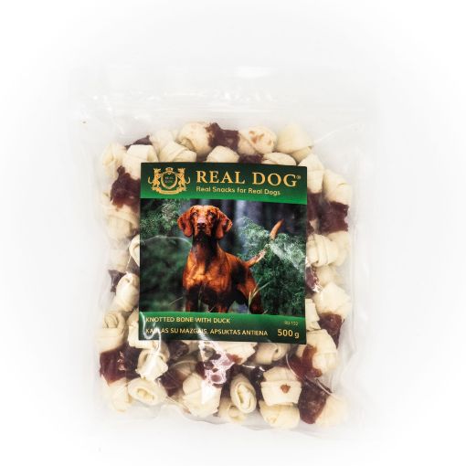 RD-122 REAL DOG SNACKS Kaulas su mazgais, apsuktas antiena 500g paveikslėlis