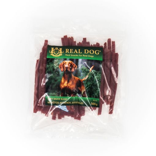 RD-132 REAL DOG SNACKS Minkštos antienos juostelės 500g paveikslėlis