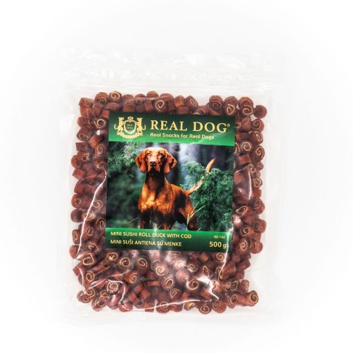 RD-154 REAL DOG SNACKS Mini suši antiena su menke 500g paveikslėlis