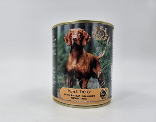 RD70325 Real Dog SP - Wet Beef and horse for adult dogs 800 g (pak6) paveikslėlis